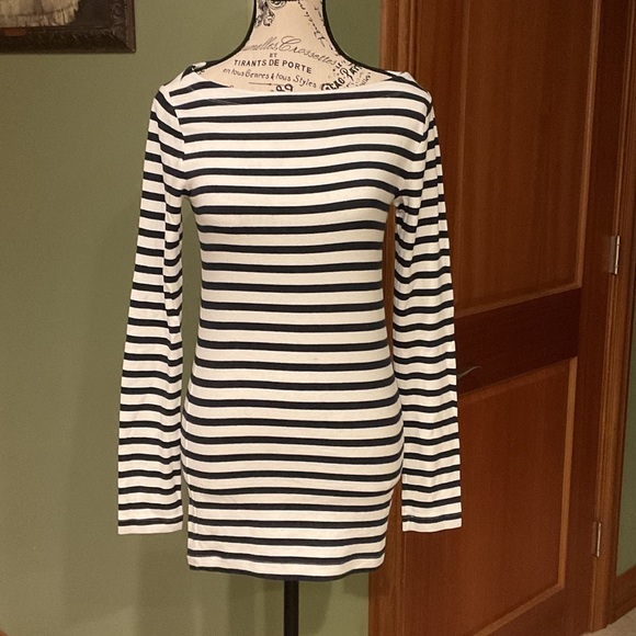 GAP Navy and White Striped Long Sleeve Maternity, Size XS - Picture 1 of 6